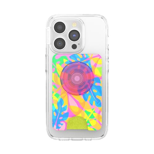 PopSockets Phone Wallet for MagSafe Phone Card Holder with Grip Rainbow Boca Palm - Image 3