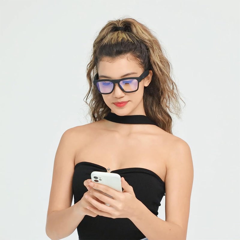 OhO sunshine OhO Bluetooth Glasses,Voice Control and Open Ear Style Smart Glasses to Listen Music and Calls,UV400 Protection Lens - Image 4