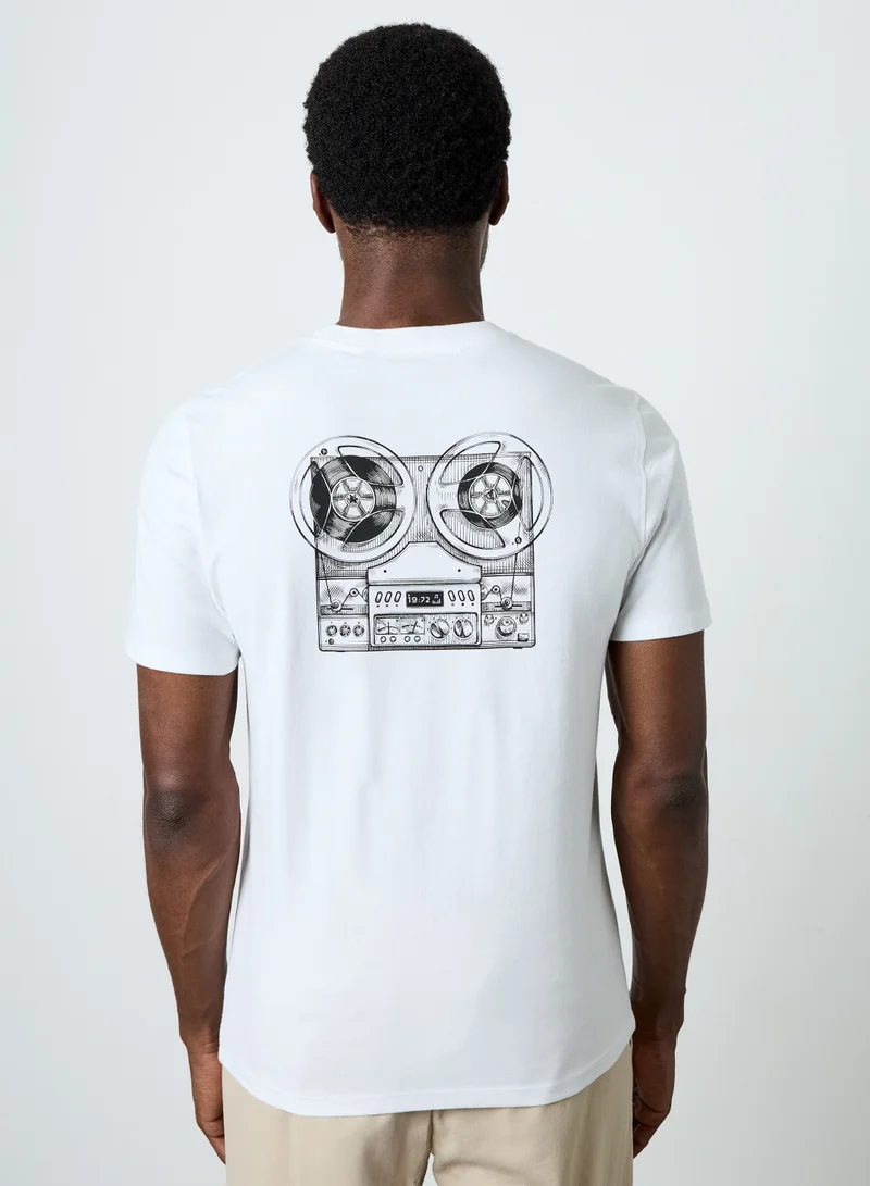 French Connection Audio Recorder Printed T-Shirt