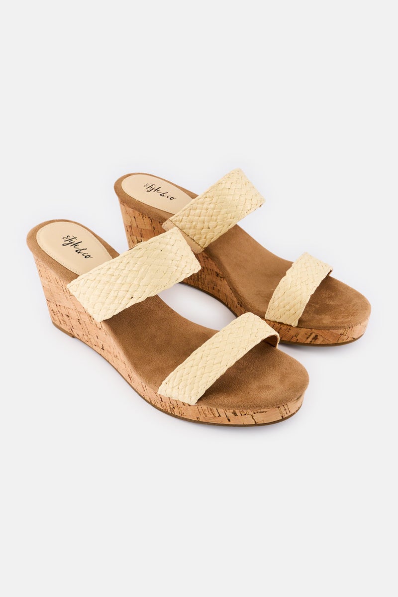 Style&Co Women Medium Daliaaf Slip On Wedge, Beige - Image 1