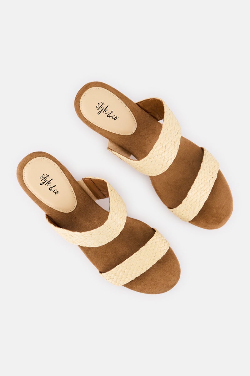 Style&Co Women Medium Daliaaf Slip On Wedge, Beige - Image 3