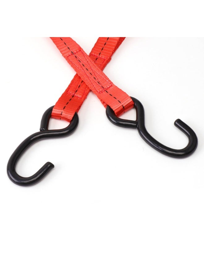 LAMAY 4PCS Self-Storing Ratchet Strap Motorcycle, Kayak Ratcheting Strap Tie-Downs for Neat Hauling and Storing Down Cargo Securely in Pickup Bed, Moving Truck, Trailer (Size : 4M) - Image 2