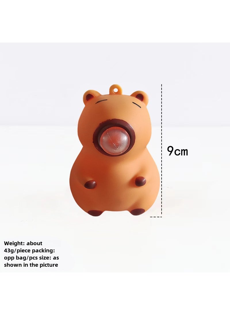 Generic - Cross-border LOOPY Ruby Bubble Pinch Decompression Keychain Cute Little Beaver Hanging Cartoon Decompression Toy Large Kappi Barra Puffs - Image 1