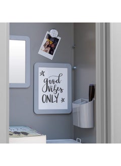 U Brands U Brands Locker Accessories Kit, Back to School Essentials, Grey, 6-Piece, Includes Whiteboard, Mirror and Organizing Supplies  - Image 4