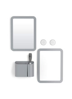 U Brands U Brands Locker Accessories Kit, Back to School Essentials, Grey, 6-Piece, Includes Whiteboard, Mirror and Organizing Supplies  - Image 1