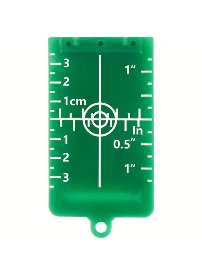 Green Laser Level Target Board Inch Cm Leveling Tool for Wall Floor Durable Plastic - Image 1