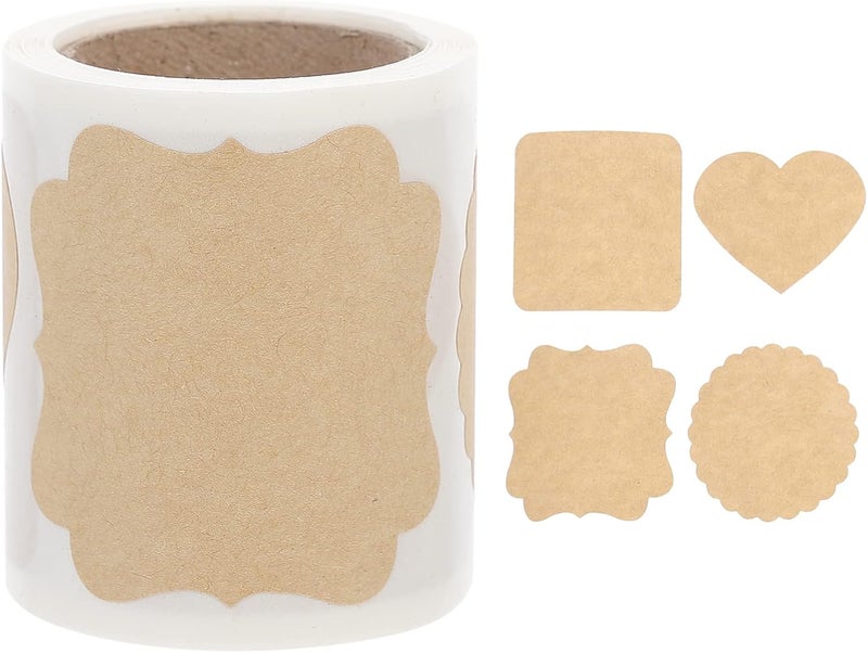 كلاراكو ملصقات كلاركو، ملصقات أسماء زجاجات المياه، ملصقات فارغة، ملصقات كتابة لاصقة، ملصقات حضانة أطفال، ورق لاصق غير لامع، ملصقات تعليب، بطاقة هدية، ملصق ختم زجاجة، ورق كرافت للتزيين - Image 1