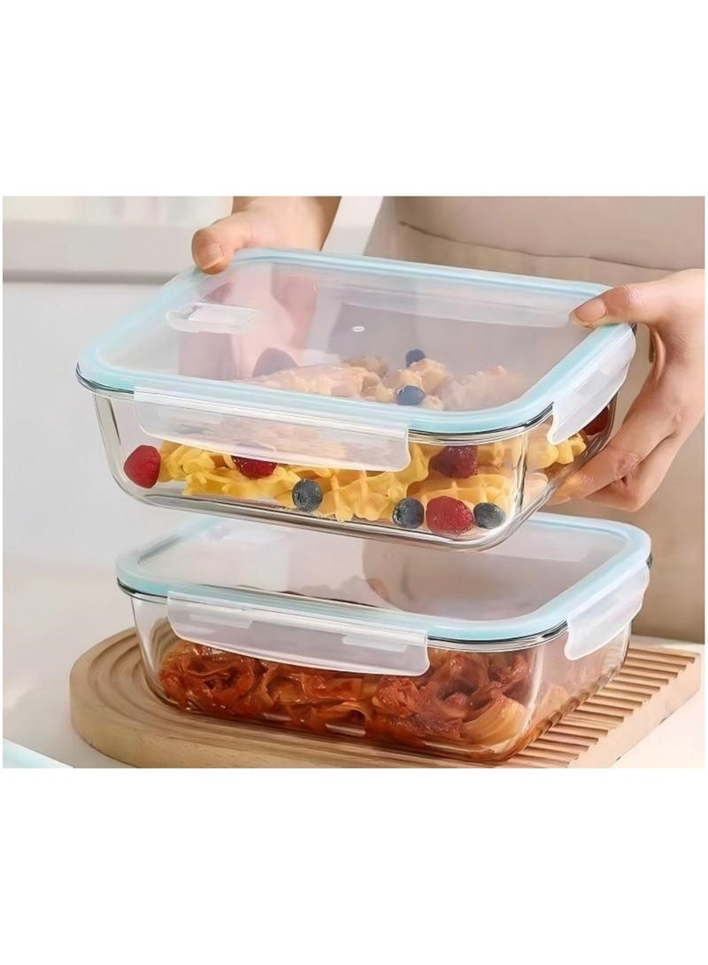 KUAIJI  5 Pack 36oz Meal Prep Containers with Lids Glass Food Prep Storage Containers   Airtight Lunch Bento Box Lunch Box For Microwave Ovens Dishwasher Freezer Reusable (5-Pack)  - Image 5