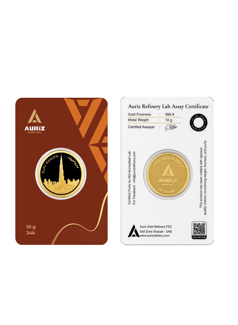 Auriz Minting 10gm 24K Gold Coin Burj Khalifa Design - Image 5