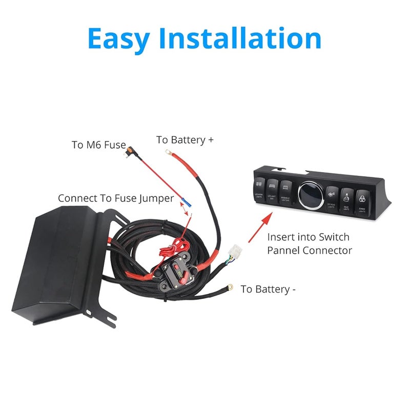 Wivplex 6 Rocker Switch Panel for Jeep Wrangler JK JKU - Image 5