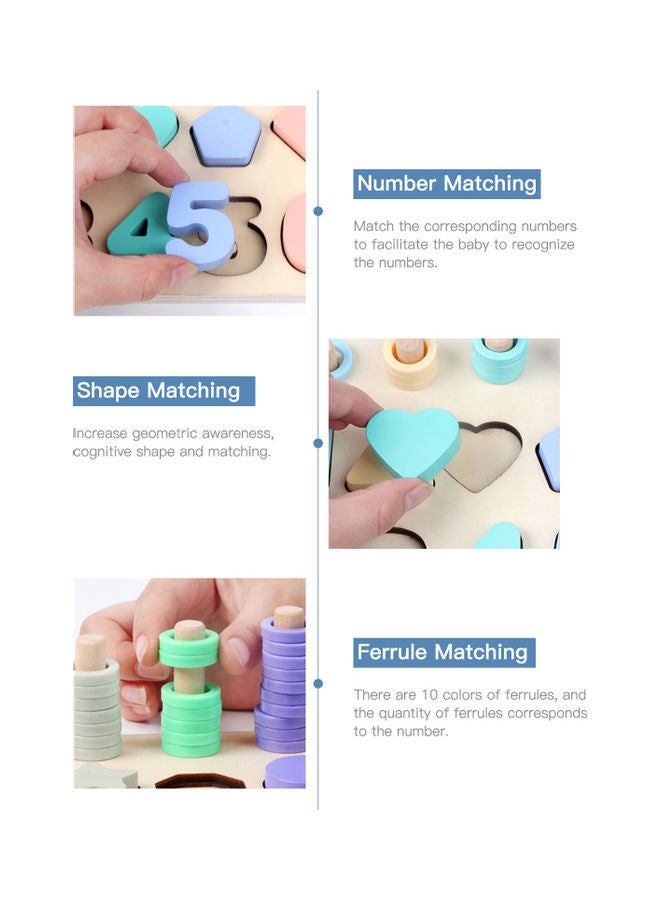 نيبمينينت لوحة أحجية خشبية 3 في 1 على شكل أرقام - Image 4