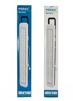 ويداسي مصباح طوارئ LED قابل لإعادة الشحن من WEIDASI، مزود بـ 30 مصباح LED SMD، وضعي سطوع مزدوج، بطارية حمض الرصاص مدمجة، شحن تيار متردد/مستمر، تصميم محمول بمقبض قابل للسحب للمنزل والمكتب، WD-883D  - Image 3
