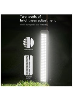 ويداسي مصباح طوارئ LED قابل لإعادة الشحن من WEIDASI، مزود بـ 30 مصباح LED SMD، وضعي سطوع مزدوج، بطارية حمض الرصاص مدمجة، شحن تيار متردد/مستمر، تصميم محمول بمقبض قابل للسحب للمنزل والمكتب، WD-883D  - Image 5