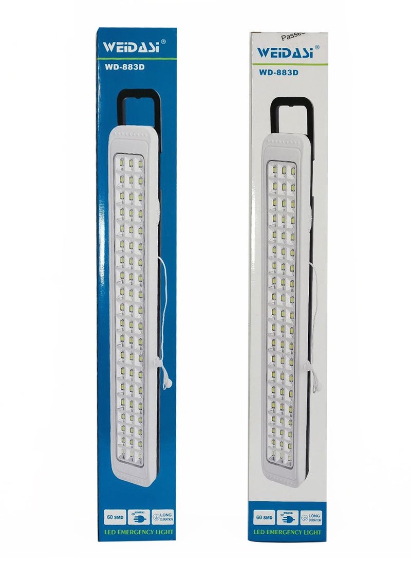 WEIDASI Rechargeable LED Emergency Light – Portable High-Brightness Work Light with Retractable Handle, Dual Brightness Modes, Hanging Hook for Camping, Home & Power Outages - WD-883D - Image 2