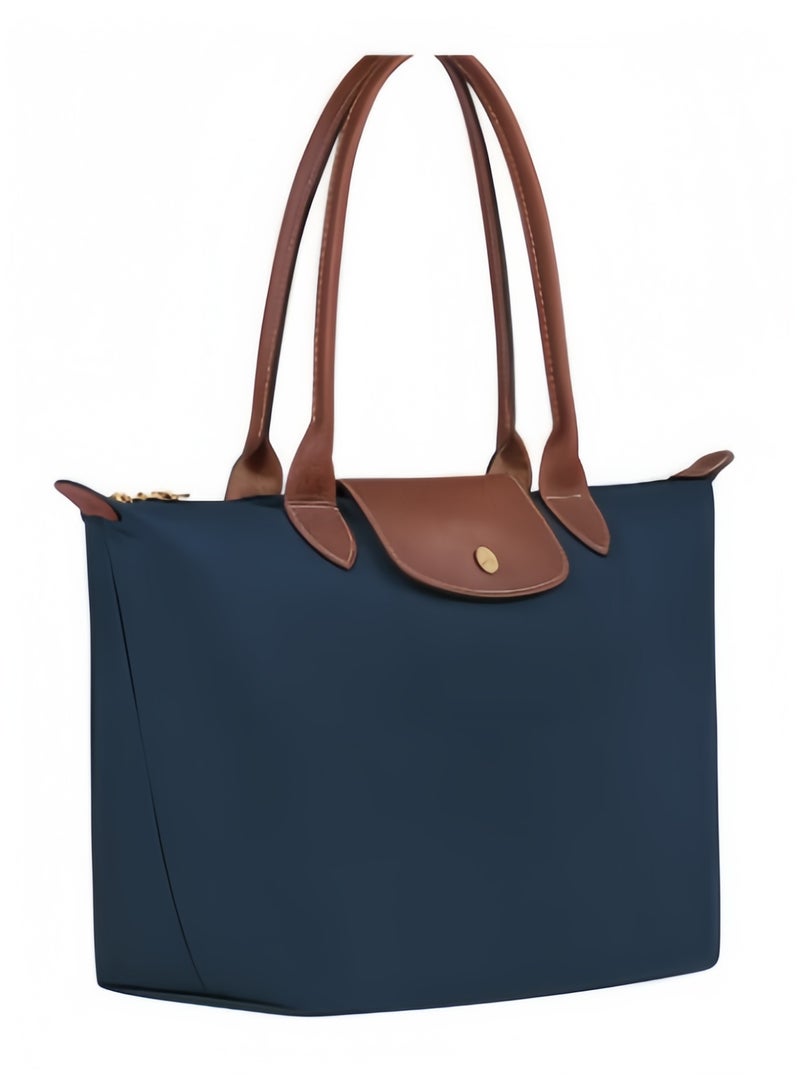 Women's Medium Tote Bag, Handbag, Shoulder Bag Navy Classic Style
