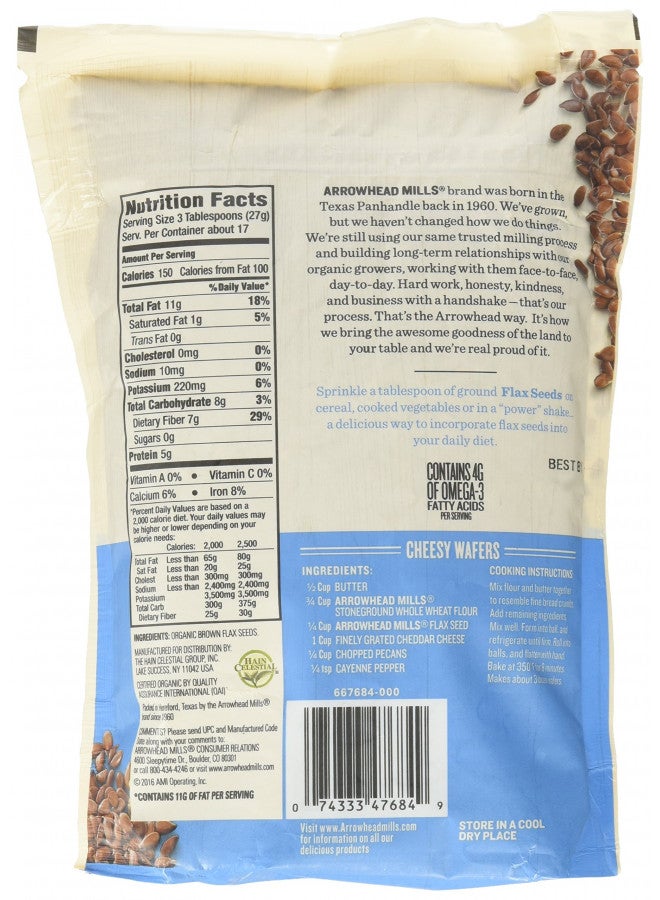Arrowhead Mills Organic Flax Seeds - 16 oz - Image 2