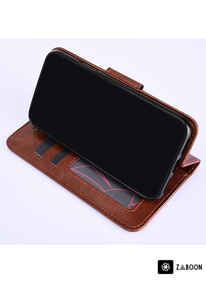 Green Tiger - For Asus ZenFone 8 ZS590KS Crystal Texture Leather Phone Case(Brown) - Image 1