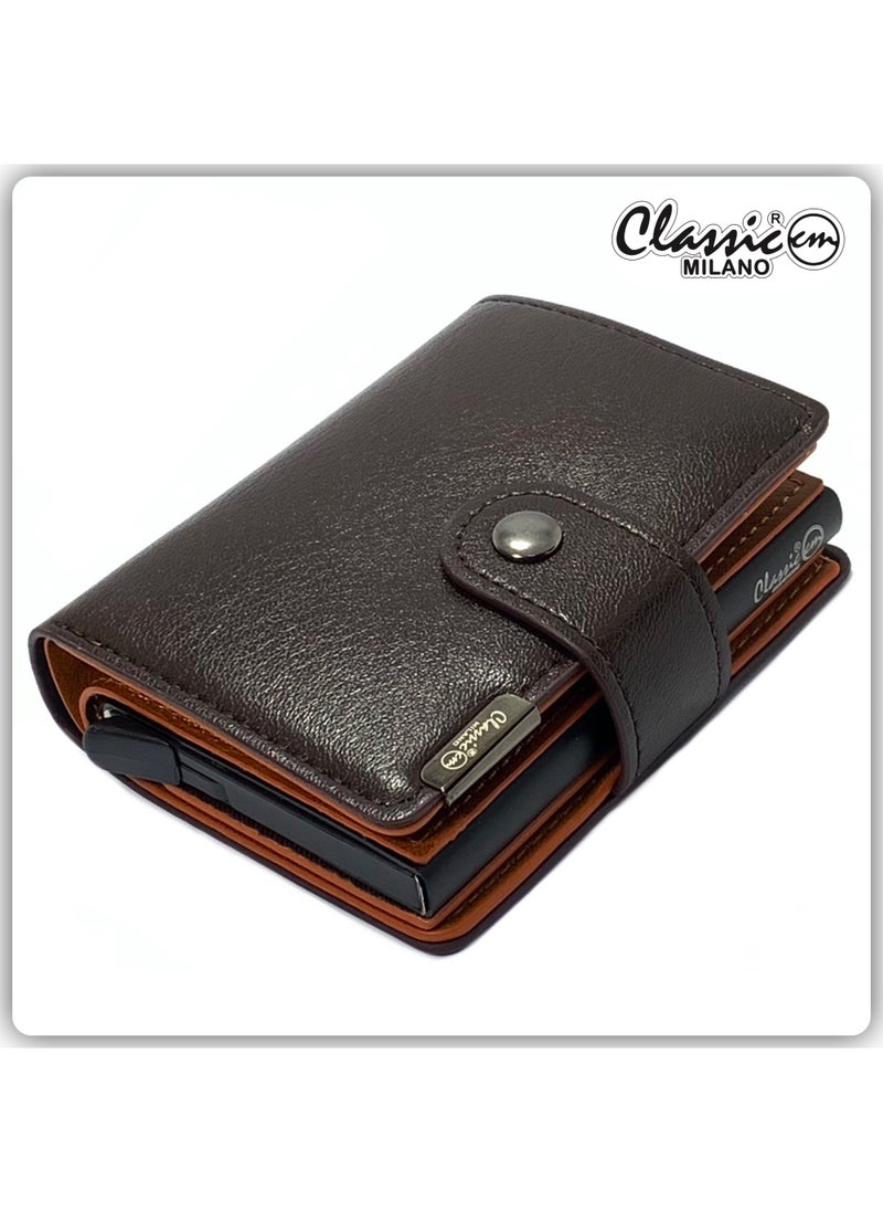 Classic Milano Faux Leather RFID Blocking Pop Up Wallet for Men and Women - Automatic Card Holder Wallet with Pop-up Design - Secure, Compact Credit Card Holder for Men - Stylish Wallet for Men & Women’s RFID Card Wallet - pzsku/ZCE2BA8569C56899C582EZ/45/_/1696439877/2de0e137-7d03-4277-a896-5bdd119353d1