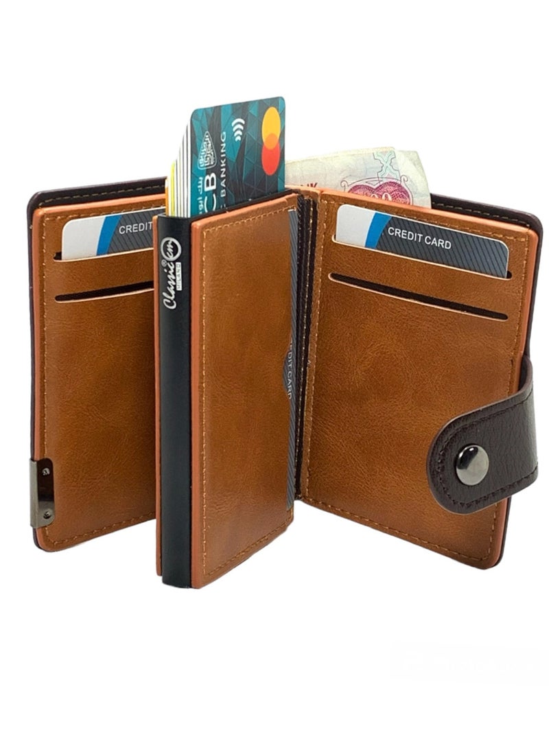 Classic Milano Faux Leather RFID Blocking Pop Up Wallet for Men and Women - Automatic Card Holder Wallet with Pop-up Design - Secure, Compact Credit Card Holder for Men - Stylish Wallet for Men & Women’s RFID Card Wallet - pzsku/ZCE2BA8569C56899C582EZ/45/_/1696439880/42521721-f0e6-4e33-8504-e025161da1e1