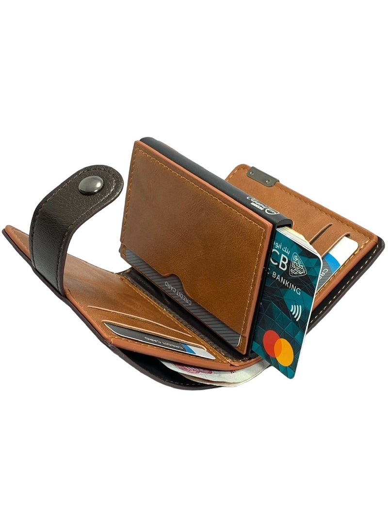 Classic Milano Faux Leather RFID Blocking Pop Up Wallet for Men and Women - Automatic Card Holder Wallet with Pop-up Design - Secure, Compact Credit Card Holder for Men - Stylish Wallet for Men & Women’s RFID Card Wallet - pzsku/ZCE2BA8569C56899C582EZ/45/_/1696439881/99f78275-56b9-47fb-a064-915bd049838b