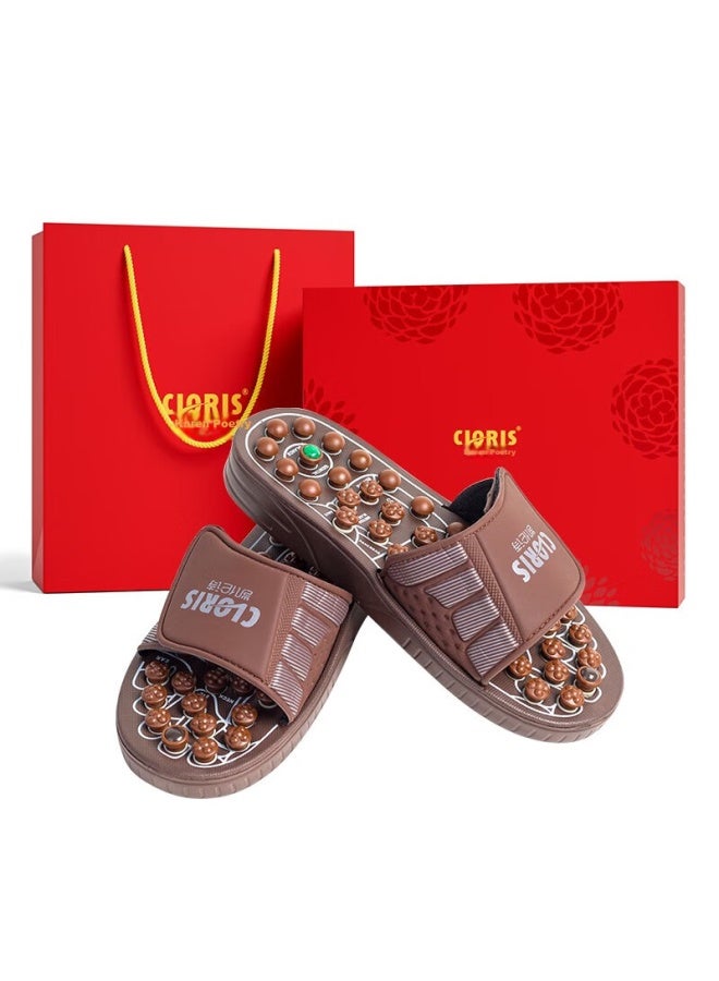 Cloris Cloris (cloris) Gemstone Massage Slippers Acupressure Health Shoes For Men And Women Foot Reflexology Shoes Holiday Gift M108-m  - Image 3
