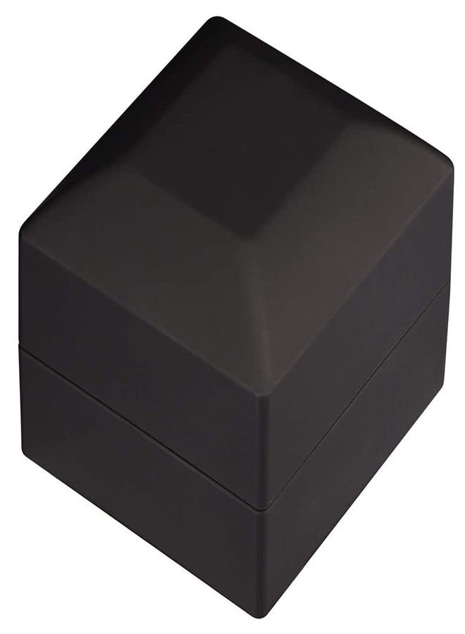 KAKKOII Jewelry Ring Box with LED Light Velvet Earrings Gift Box for Proposal Engagement Wedding Anniversary (Black) - Image 2