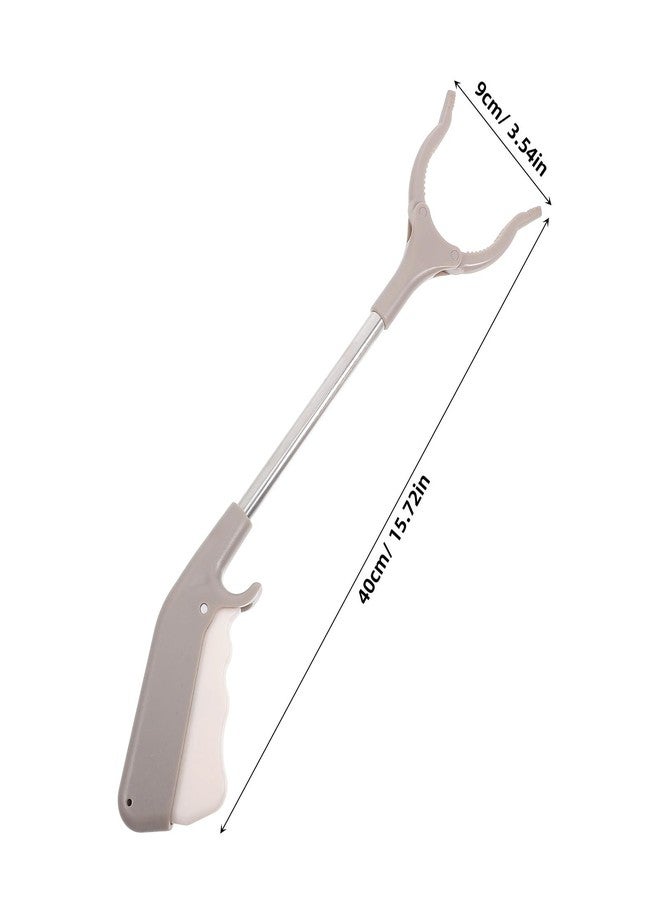 SOLUSTRE 2 Pack Stainless Steel Garbage Claw Grabber Tool 15.74In Manual Reacher Pickup Tool for Trash Cleaning and Hard-to-Reach Items - Image 2