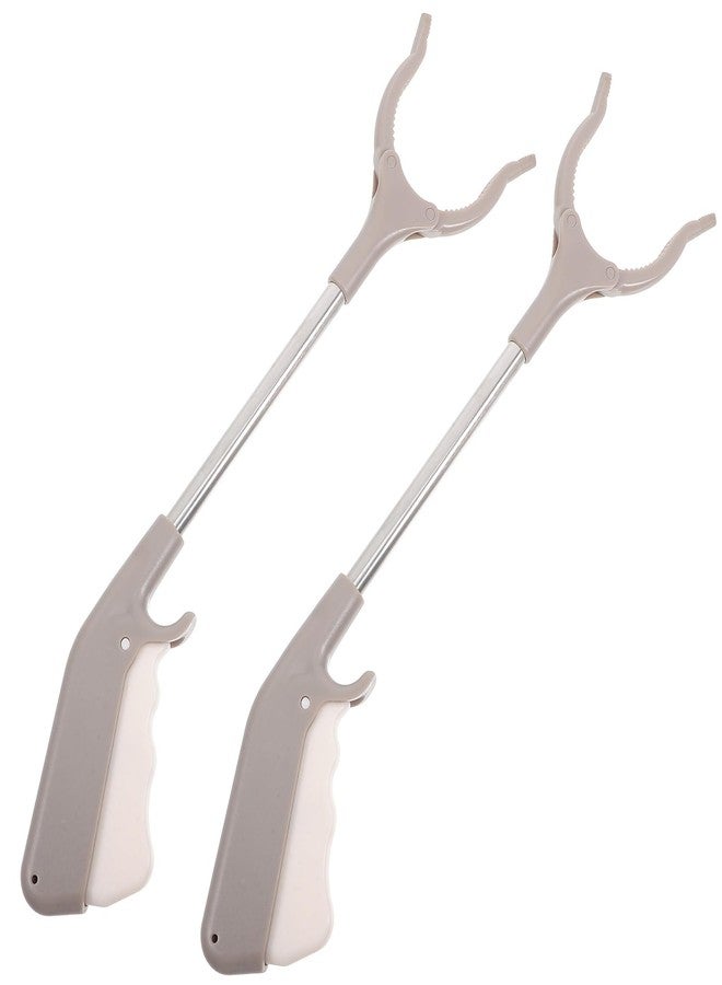 SOLUSTRE 2 Pack Stainless Steel Garbage Claw Grabber Tool 15.74In Manual Reacher Pickup Tool for Trash Cleaning and Hard-to-Reach Items - Image 1
