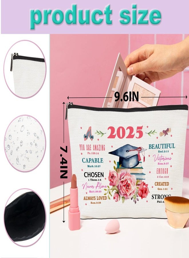 CQM Graduation Gifts Graduation 2025 Inspirational Makeup Bag Religious Cosmetic Bag Toiletry Bag Zipper Pouch Christian Gifts for Women Female Her Masters PHD Degree College University Senior - Image 4