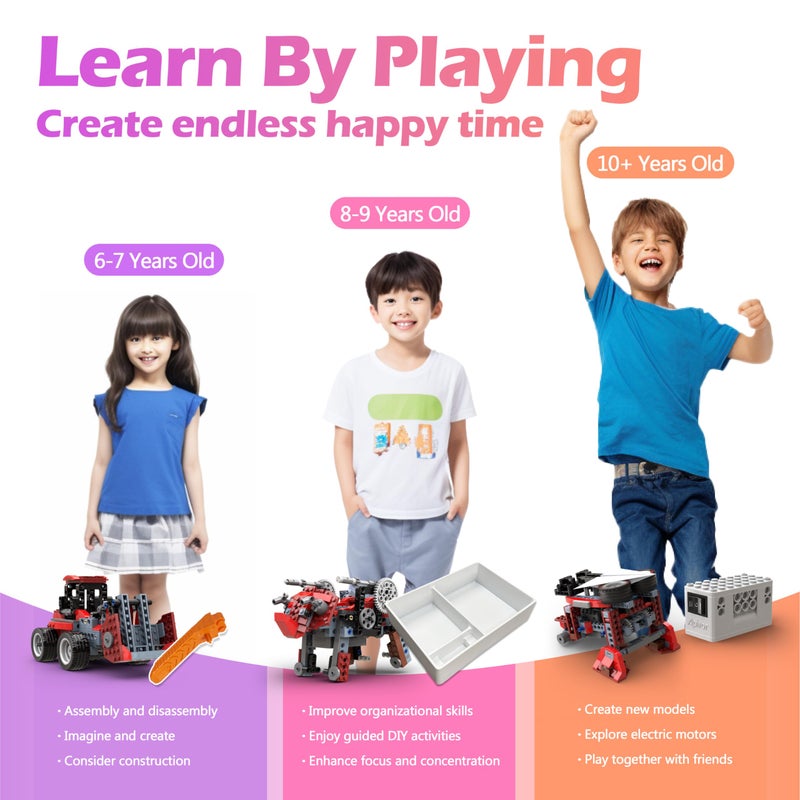 Apitor 8 in 1 STEM Kits for Kids Age 6-8, DIY Electronic Monster Truck Building Kit, STEM Toys for Boys Craft Projects 8-10, Build Robot DIY Activity for Ages 6 7 8 9 10 11 12 + Years - Image 5