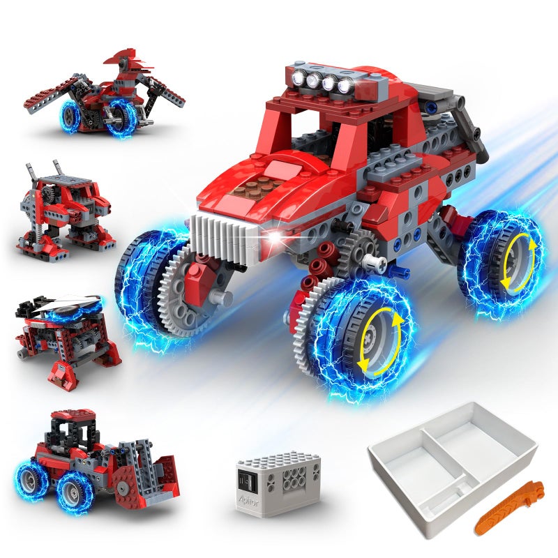 Apitor 8 in 1 STEM Kits for Kids Age 6-8, DIY Electronic Monster Truck Building Kit, STEM Toys for Boys Craft Projects 8-10, Build Robot DIY Activity for Ages 6 7 8 9 10 11 12 + Years - Image 1