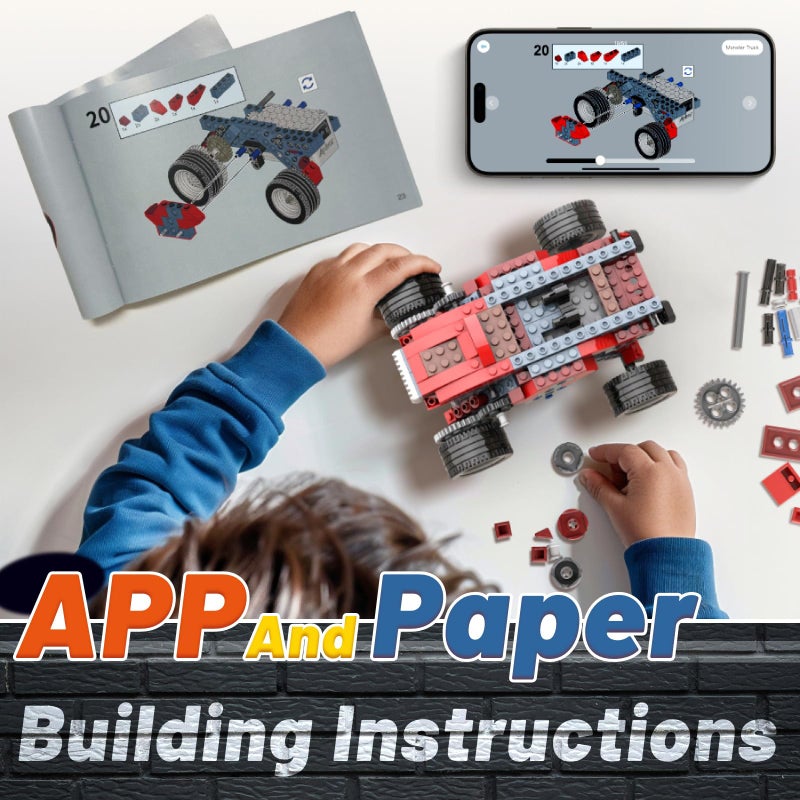 Apitor 8 in 1 STEM Kits for Kids Age 6-8, DIY Electronic Monster Truck Building Kit, STEM Toys for Boys Craft Projects 8-10, Build Robot DIY Activity for Ages 6 7 8 9 10 11 12 + Years - Image 3