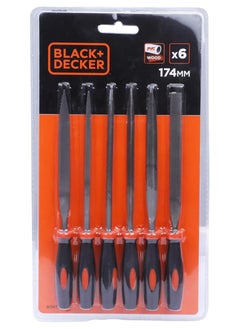 BLACK+DECKER Black+Decker 6 Pieces 174Mm Steel Needle File Setfor Wood & Plastic. BDHT22148  - Image 2