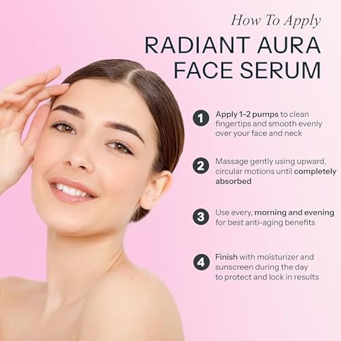 Radiant Aura Collagen & Retinol Serum For Face – Dermatologist Tested, Anti Aging, Korean Skin Care – Firming, Hydrating, Fast-Absorbing, Smoothing – Vegan, Clean Beauty – Pack of 2 - Image 5