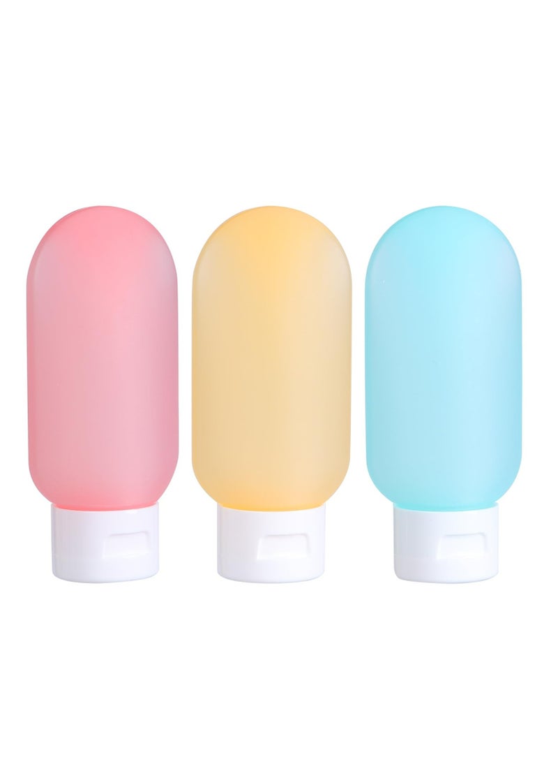 Oasisgalore Travel Bottles for Filling Silicone Travel Bottles Set Leak for Filling Lotion Cosmetic(3pcs/60ml)  - Image 1