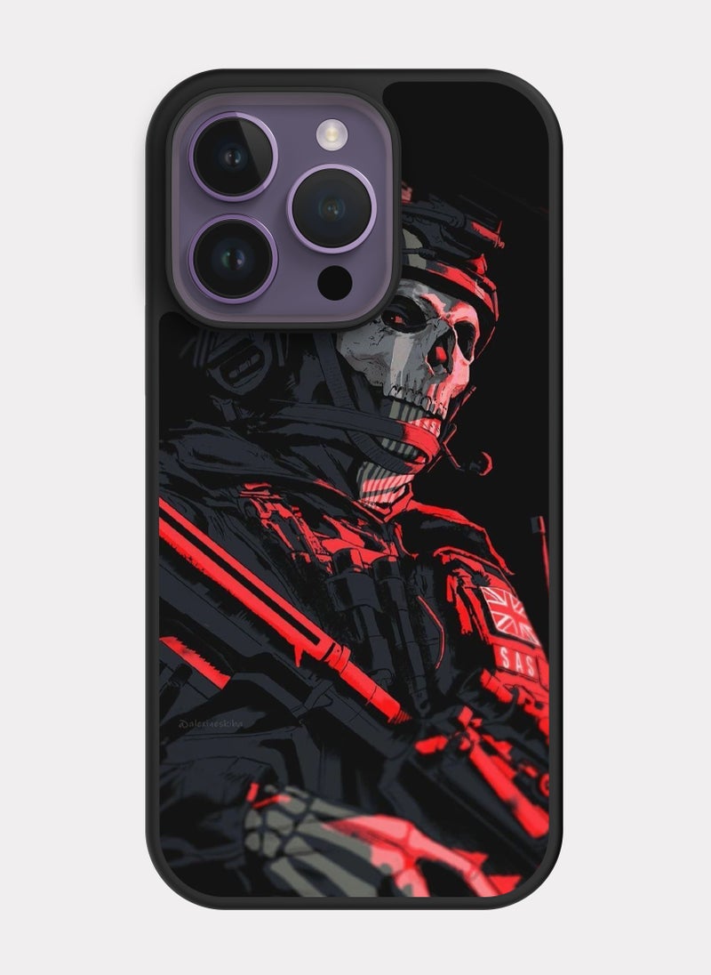 PXLAAT iPhone 14 Pro case cover Ghost Call Of Duty - Image 1