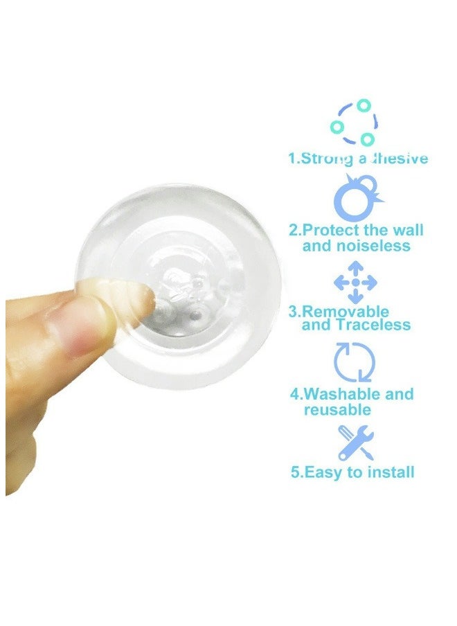 9Pack5CM Clear Door Stops for Wall Door Bumpers Self-Adhesive Fixed Paste Protective Door Wall Sticker Transparent Anti-Collision Door Sticker