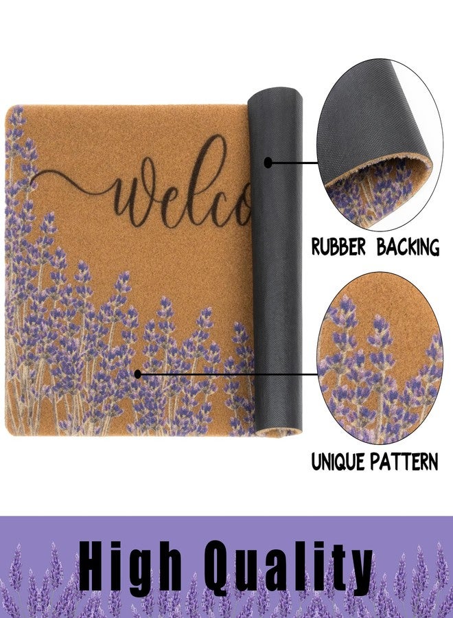 Mealah Lavender-Welcome-Doormat Outdoor-Entrance - Coir-Non-Slip Spring Floral Door-Mats Non Slip Coir Seasonal Doormat - Image 5