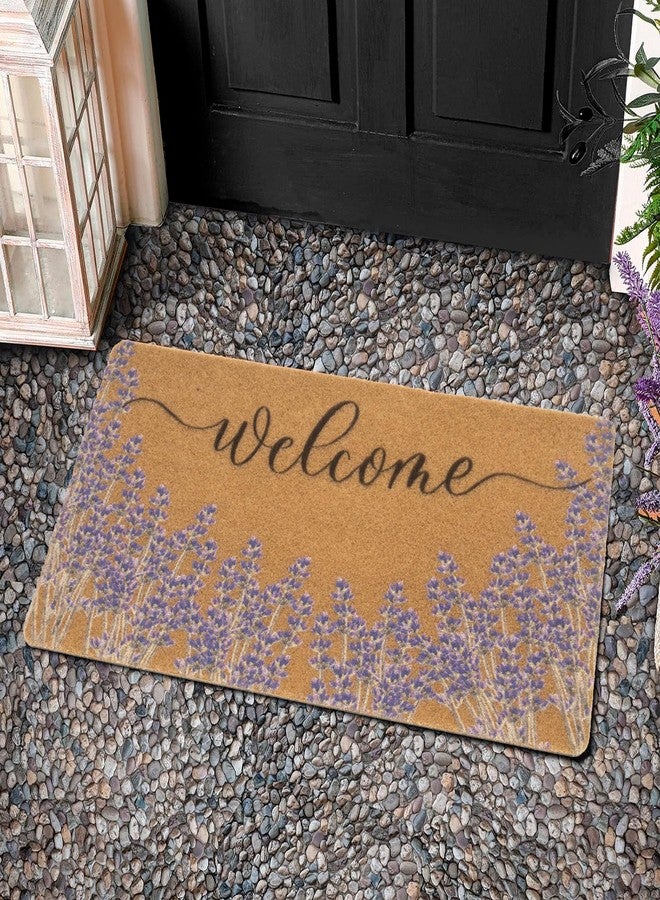 Mealah Lavender-Welcome-Doormat Outdoor-Entrance - Coir-Non-Slip Spring Floral Door-Mats Non Slip Coir Seasonal Doormat - Image 3