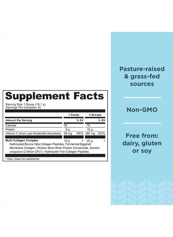 Ancient Nutrition - , Multi Collagen Protein Powder with 10 Types of Collagen, Vitamin C & 2 Billion Colony-Forming Units (CFUs) Probiotics Per Scoop, Unflavored - Image 1