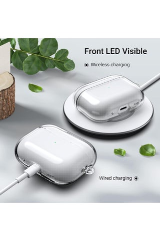 Clear Case for Airpods Pro 3 Generation (2025), Soft TPU Clear Cover Shock-Absorbing Transparent Protective Cover Keychain&Cleaning tools for Apple Airpods Pro 3 [Front LED Visible] - view 3