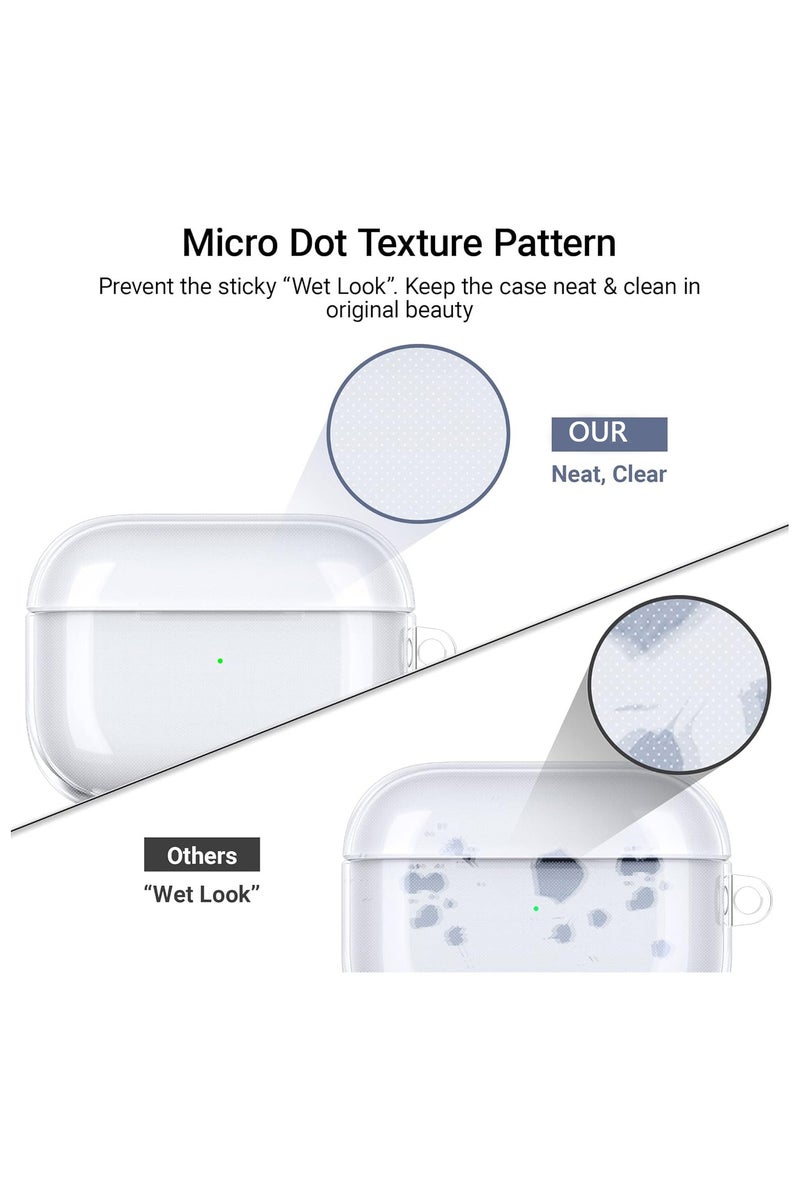 Clear Case for Airpods Pro 3 Generation (2025), Soft TPU Clear Cover Shock-Absorbing Transparent Protective Cover Keychain&Cleaning tools for Apple Airpods Pro 3 [Front LED Visible] - Image 5