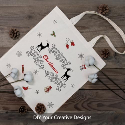 TOPDesign 6-Pack Economical 16"x15" Cotton Tote Bag, Lightweight Medium Reusable Grocery Shopping Cloth Bags, Suitable for DIY, Advertising, Promotion, Gift, Activity - Image 3