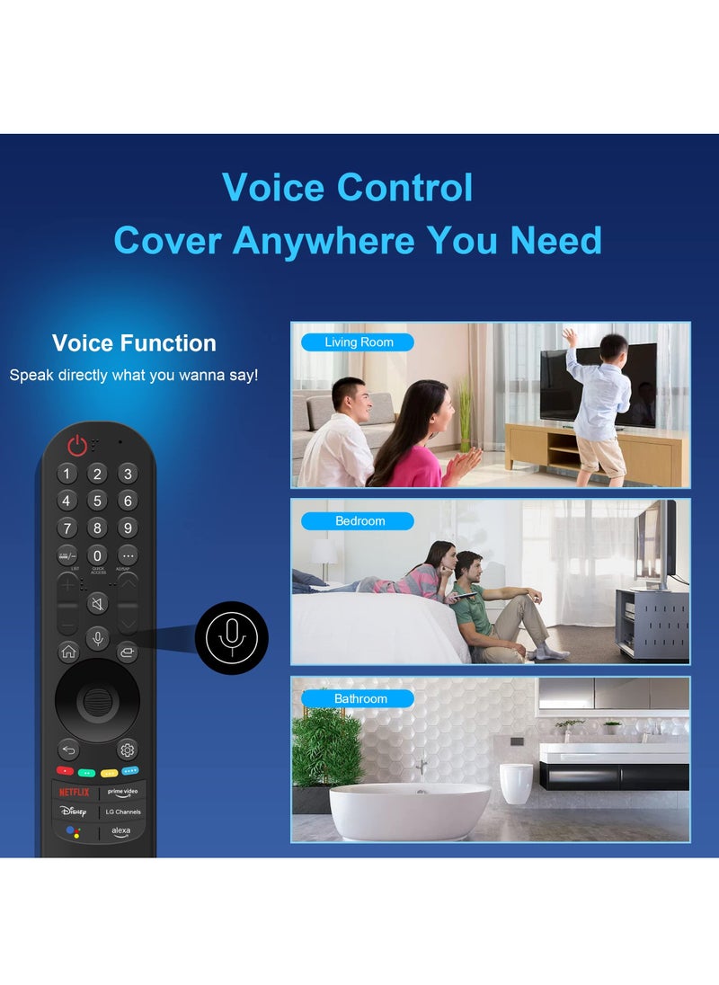 Generic - Magic Remote Control for LG Smart TV with Pointer and Voice Function Replacement Remote Control for AKB76039902 Voice Remote for Most LG Smart TVs UHD OLED QNED NanoCell 4K 8K Series - Image 1