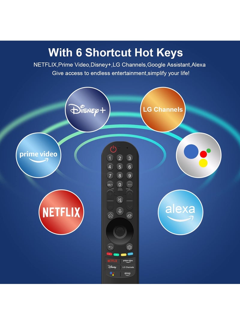 Generic - Magic Remote Control for LG Smart TV with Pointer and Voice Function Replacement Remote Control for AKB76039902 Voice Remote for Most LG Smart TVs UHD OLED QNED NanoCell 4K 8K Series - Image 1