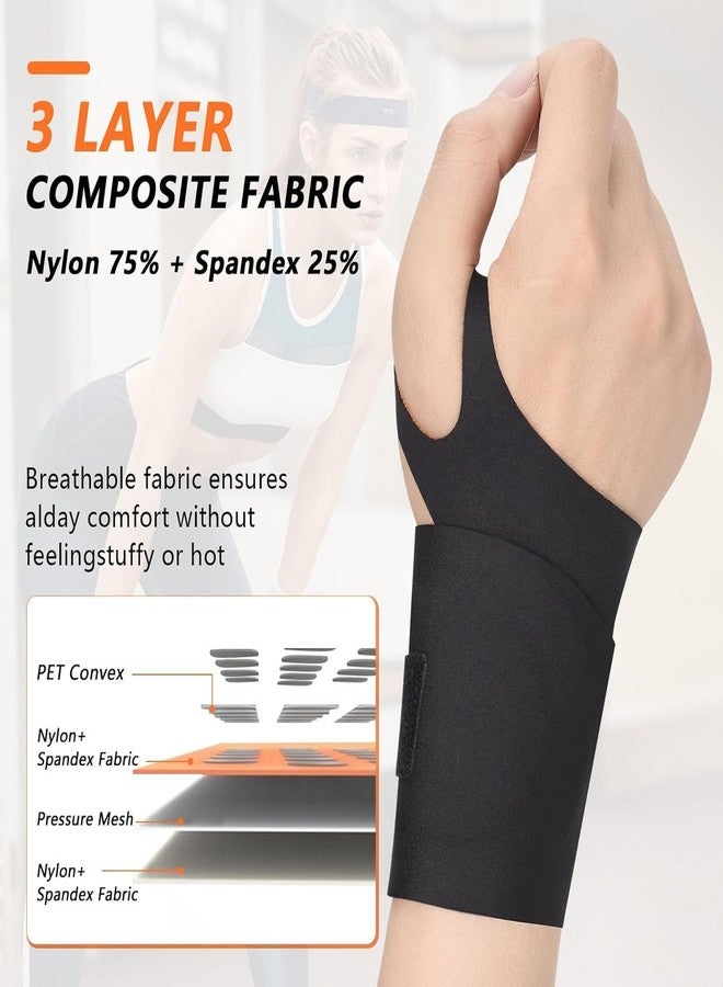 SHOPVILLA Ultra-Thin Brace Support for Wrist, Compression Wrist Straps, Wrist Support for Pain Relief, Arthritis, Tendonitis Wrist Pain Workout, Soft & Comfort Fit with Adjustable Straps (Black) (1) - Image 5