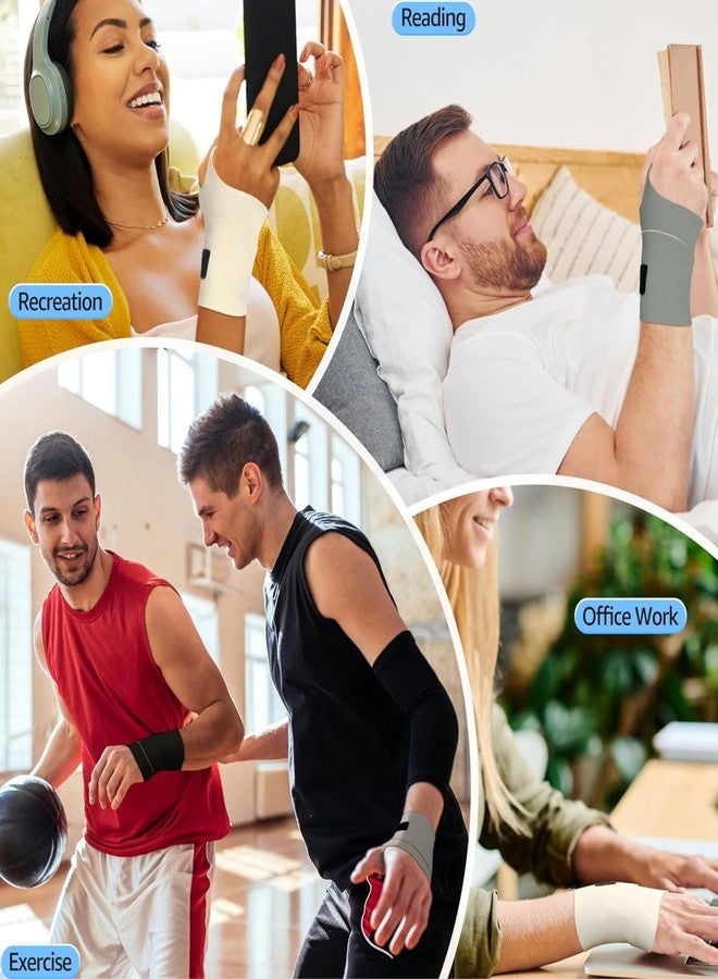 SHOPVILLA Ultra-Thin Brace Support for Wrist, Compression Wrist Straps, Wrist Support for Pain Relief, Arthritis, Tendonitis Wrist Pain Workout, Soft & Comfort Fit with Adjustable Straps (Black) (1) - Image 3