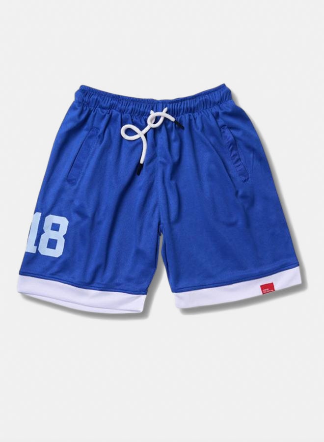 كيدو شورت أزرق للأطفال – للجنسين، تصميم "سكور"