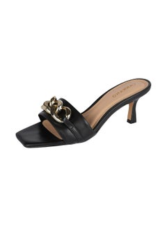 CARRANO Carrano Ladies Open Back Chain-detail Thin Heel Sandals 322017 Cab402  - Image 3