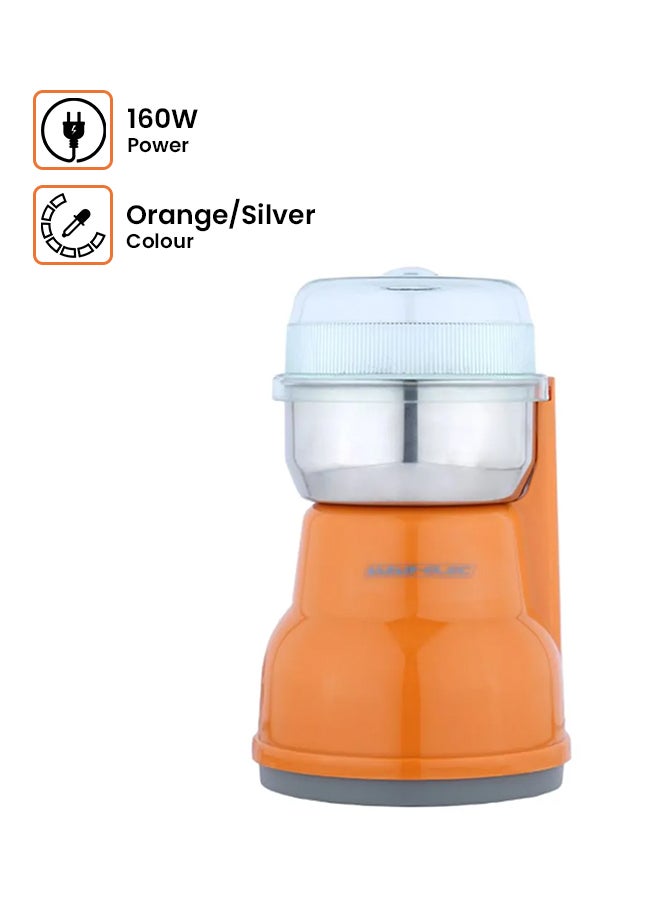 ALSAIF-ELEC Electric Coffee Grinder 160 W S64/OR Orange/Silver - Image 1